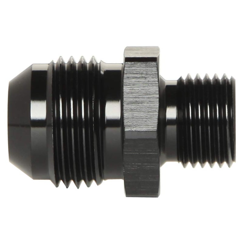 Podavelle Metric M16x1.5 to 10AN Male Flare Straight Fuel Fitting Adapter Aluminum Black - Image 3
